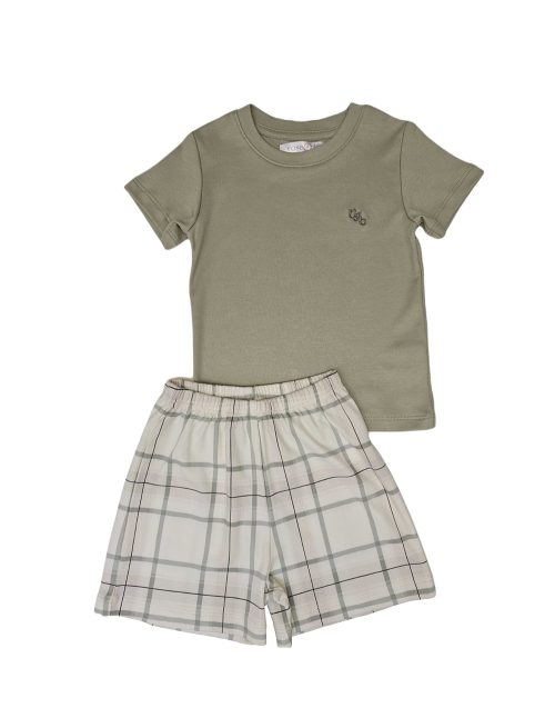 Pijama Amazonia Camiseta e Shorts Xadrez